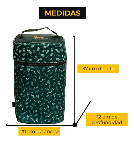 Imagen 7 de 8 de Equipo De Mate Madera Con Mochila Matera Tigres Verde Selva