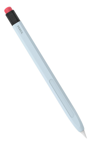 Etiqueta Engomada De La Pluma Del Tacto De La Tableta Azul
