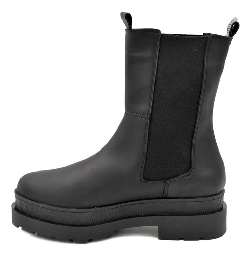 Bota Mujer Maxwell Urban Cow Cuero Combat Alta Plataforma