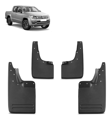 Para Barro Lameira Amarok 2013 2014 2015 Flap Protetor 04 Pç