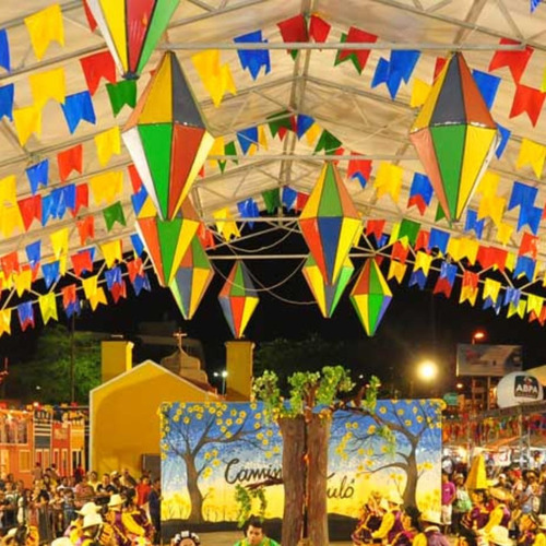 Bandeirinha Festa Junina Plástica 500m Área Externa Atacado