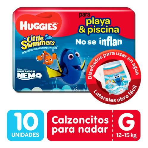 Pañal Huggies Little Swimmers Talla Grande L X 10und