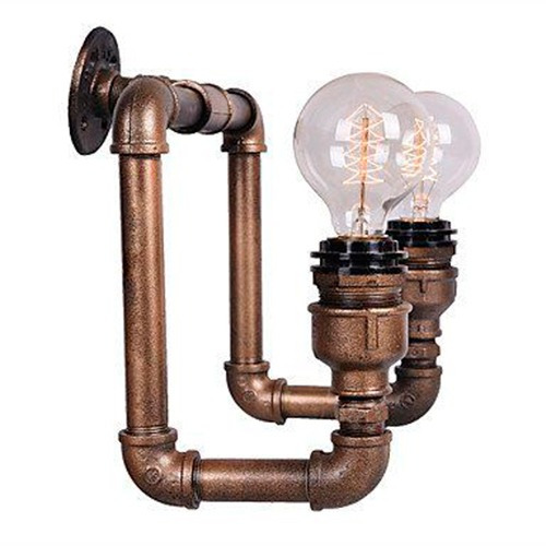 Lámpara De Pared Industrial Caño De Agua Galvanizado Ilp-05