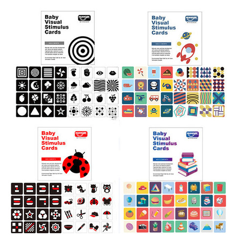 8 Libros, Juguetes Montessori De Alto Contraste