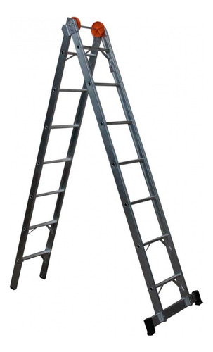 Escada De Alumínio Extensível 2 X 7 Degraus 2,65 X 3,85 M