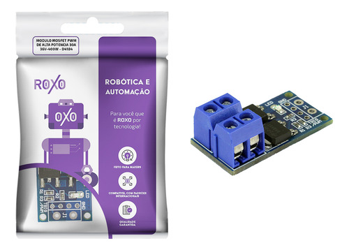 Módulo Mosfet Pwm De Alta Potência 30a 36v 400w D4184 - Roxo