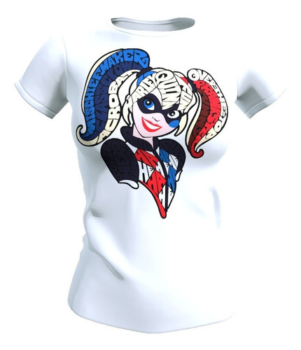 Polera Mujer Diseño Harley Quinn, Poliester