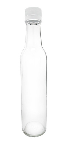 Botella De Vidrio 250 Ml 8 Oz 12 Pz T Bca, Negra, Dorada