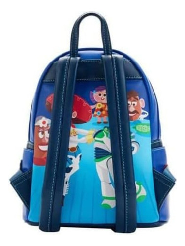 Mini Mochila Loungefly Pixar Moments Toy Story Jesse Y Buzz Diseño de la tela Estampado