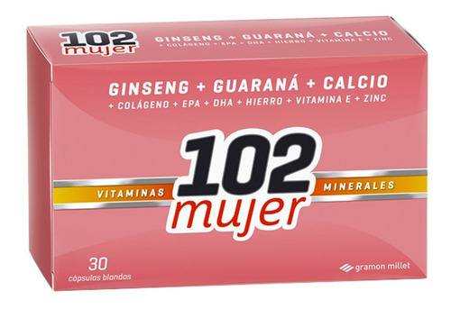 102 Mujer Vitaminas Minerales Colágeno Y Energizante Capsula