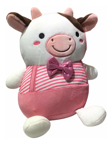 Imagen 2 de 5 de Peluche Vaca Con Moño 25cm Vaquita Canchera Phi Phi Toys