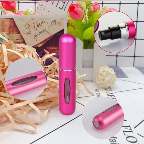 Imagen 7 de 9 de Mini Perfumero Portátil Recargable 5ml Atomizador Colores