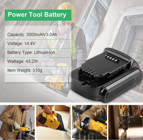 Batería De Litio Dcbv 3000mah Compatible Con Dewalt 14.4v