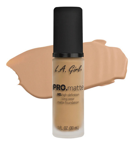 Base De Maquillaje Liquido La Girl Pro Matte Foundation 30ml Tono Soft beige