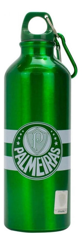 Garrafa Alumínio Com Prendedor 500ml - Palmeiras