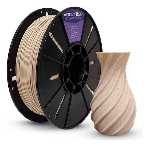 Filamento Pla Premium Stone Voolt3d 1,75mm 1kg Crema Marfil