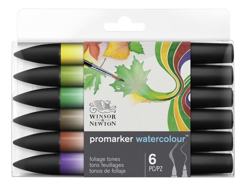 Juego De Acuarelas Promarker De Winsor & Newton, 6 Unidades,