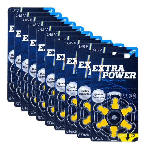 Imagem 1 de 5 de 60 Baterias 10 Auditivas Extra Power Original Phonak Widex