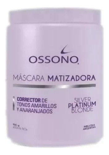 Ossono Mascara Matizadora Silver Blonde Corrector Amarillos