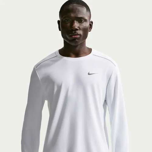 Camiseta Dri-fit Nike Manga Longa Uv Miler Masculina Branco G