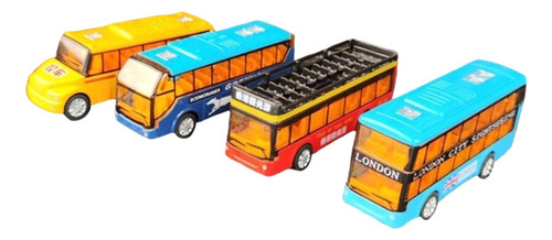 4 Uds. 1:64 Autobús Urbano, Modelo De Autobús Extraíble,