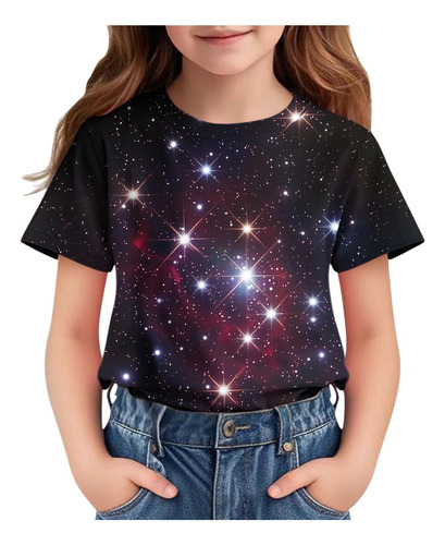 X Blusa Casual Infantil Estampada De Verão Com Tamanho R 500