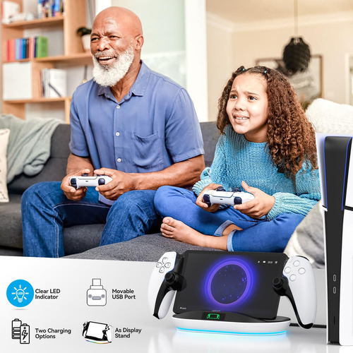 Soporte De Carga Para Ps Portal Remote Player Con Luz Led