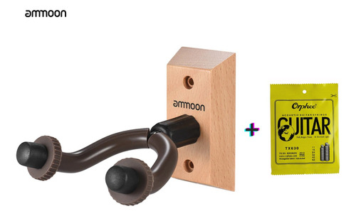 Ammoon Gh-01 Colgador De Guitarra De Madera Soporte De Pared