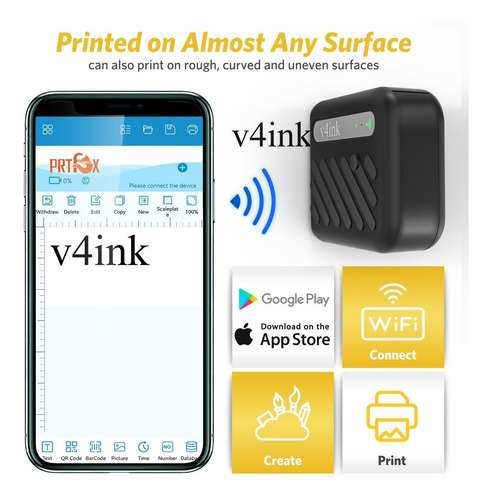 Mini Impresora Inyeccion De Tinta Manejable Bentsai B10 Wifi