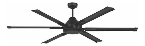 Abanico De Techo Grande 72' Control De Pared Home Deppot 1.829 M 60hz Negro Negro Plástico 6