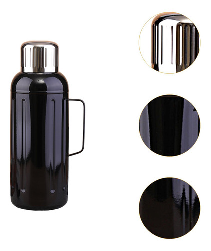 Botella De Agua Térmica, Vaso Grande, 1000 Ml Negro