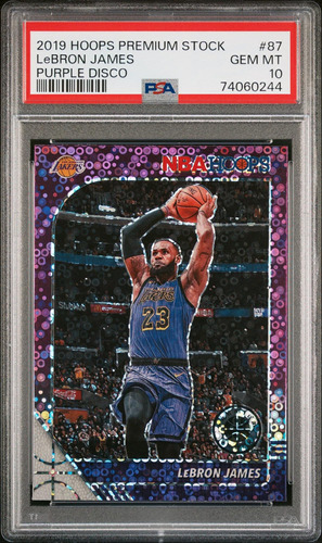 Lebron James 2019 Panini Hoops Premium Stock Tarjeta Disco P