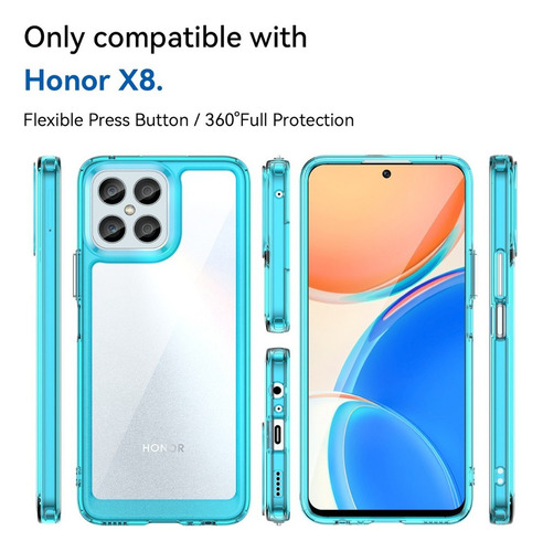 Jidihu Capa Para Honor X8 Transparente Anti-queda