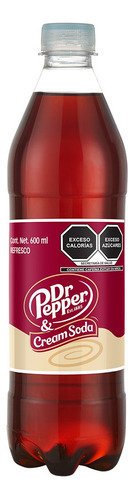 10 Pack Refresco Crema Dr Pepper 600 Ml