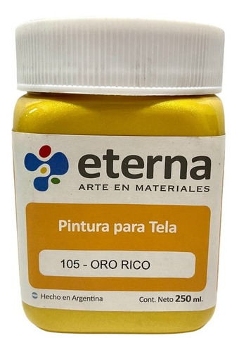 Pintura Para Tela Eterna Metalizada 250ml X Unidad