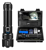 Comprar Lampara Tactica 200000lm Rechargeable Led Linterna Potentes Linterna Negro Luz Blanco