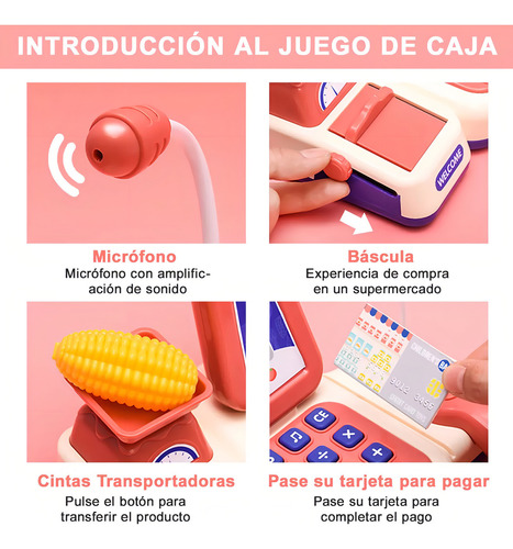 Juguetes De Caja Registradora De Juegos Infantiles Rojos
