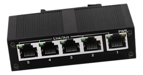Conmutador Ethernet Hub De Red 10/100mbps Din Rail 1gbps