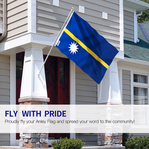 Bandera Anley Fly Breeze Nauru, 90 X 150 Cm, Poliéster