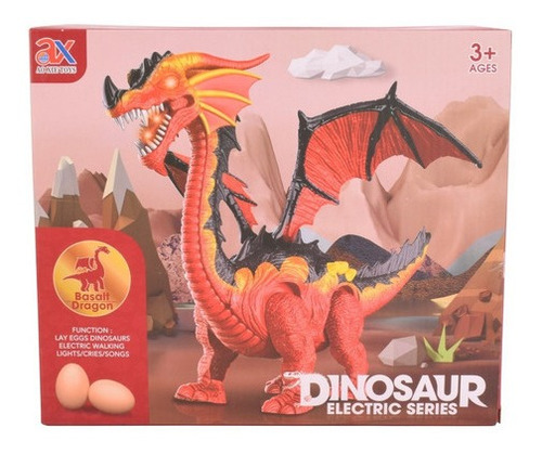 Dragon Interactivo Con Movimiento Camina Y Pone Huevos 35cm