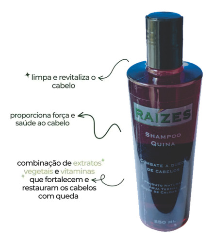 Shampoo + Condicionador De Quina Combate A Queda De Cabelo