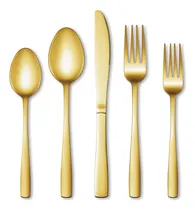Comprar 20 Pcs Juego De Cubiertos Dorados, Juego De Cubiertos De 4,