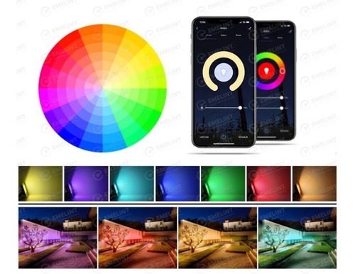 Imagen 4 de 9 de Reflector Led 20w Wifi Luz Fria Calida Rgb Smartlife Ip65