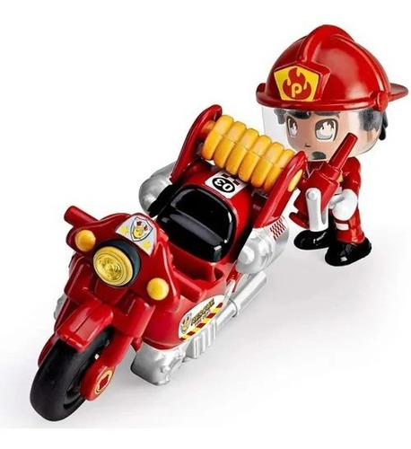 Imagen 4 de 8 de Pinypon Action Moto De Bomberos Con Muñeco Pin Y Pon