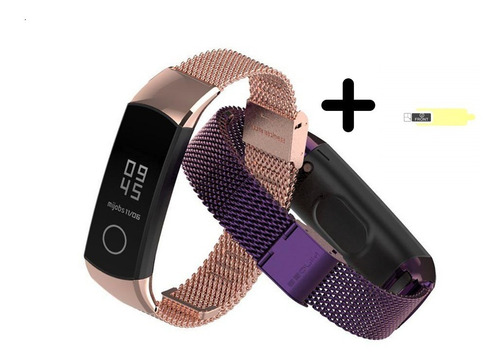 Correa Acero Inoxidable Huawei Honor Band 4 / Band 5 + Mica 