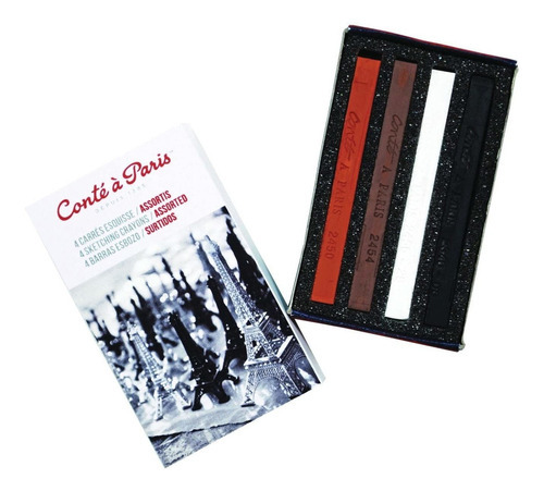 Conte Crayon Match Box - Set De 4 colores