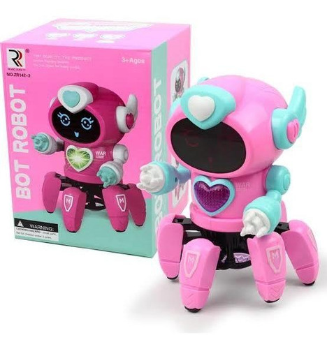 Robot Para Niñas, Camina, Luces De Colores Y Sonido