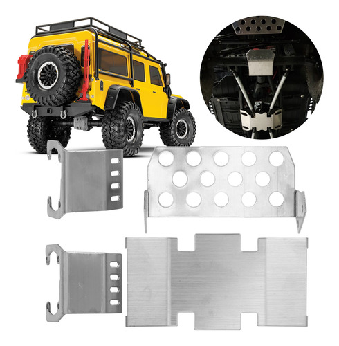 Placa Protectora De Eje, 4 Unidades, Chassis Armor Rc Crawle