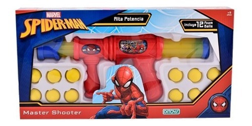 Pistola  Ditoys Master Shooter Spider-man Pelotitas Goma Eva