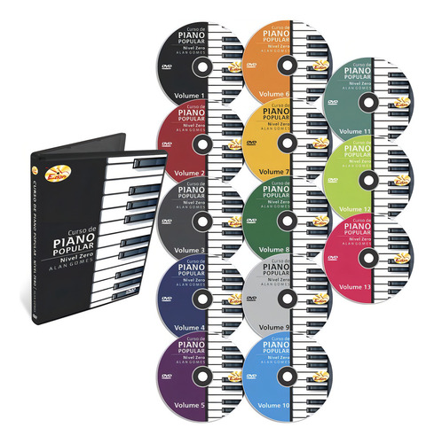 Coleção Curso Teclado E Piano Nível Zero 13 Dvds-original